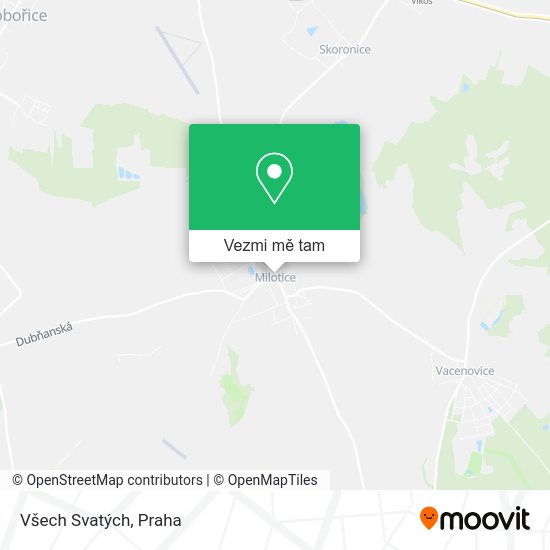 Všech Svatých mapa