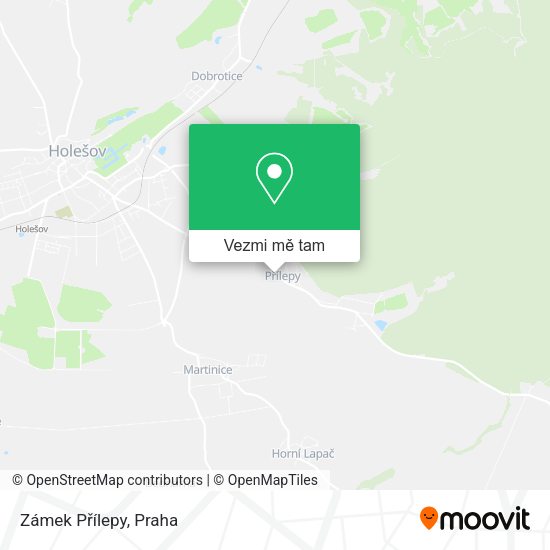 Zámek Přílepy mapa