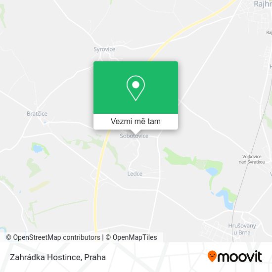 Zahrádka Hostince mapa