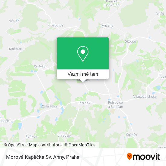 Morová Kaplička Sv. Anny mapa
