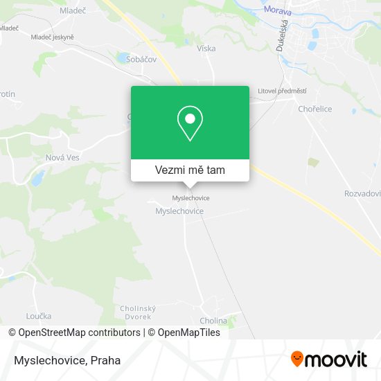 Myslechovice mapa