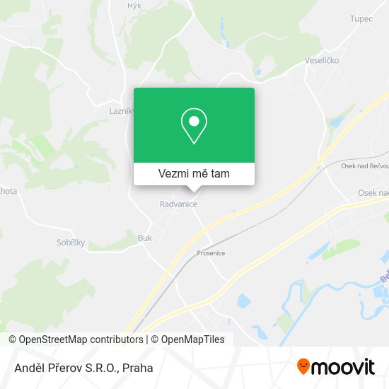 Anděl Přerov S.R.O. mapa