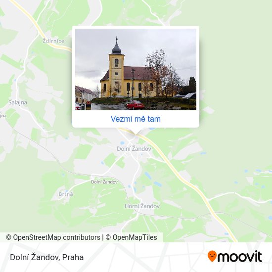 Dolní Žandov mapa