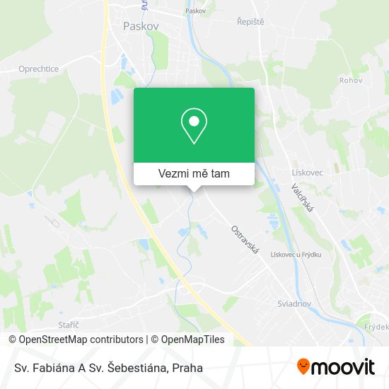 Sv. Fabiána A Sv. Šebestiána mapa