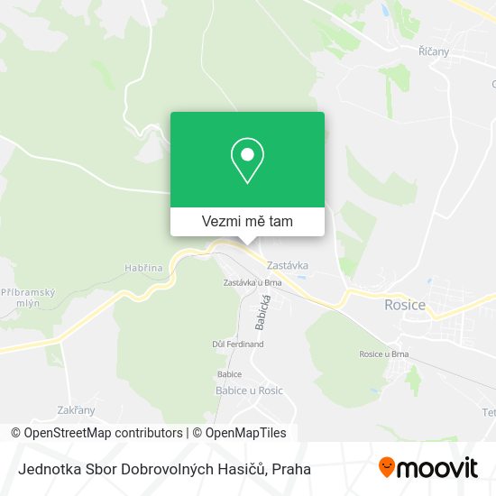 Jednotka Sbor Dobrovolných Hasičů mapa