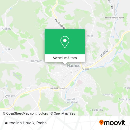 Autodílna Hrudík mapa