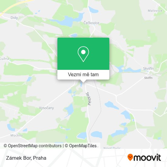 Zámek Bor mapa