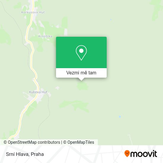 Srní Hlava mapa