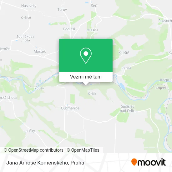 Jana Ámose Komenského mapa