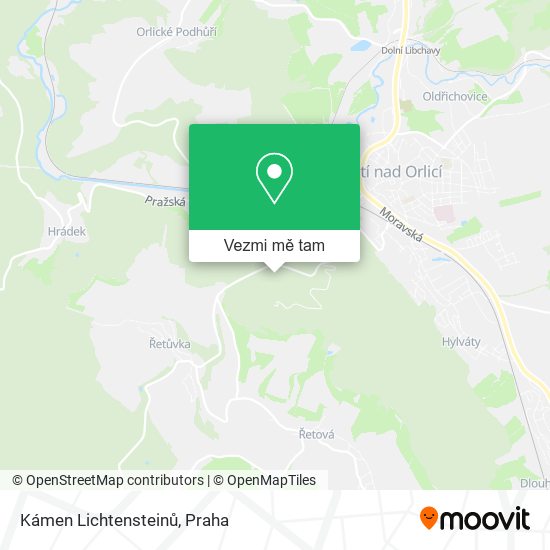 Kámen Lichtensteinů mapa