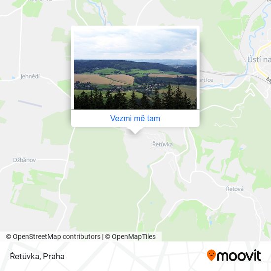 Řetůvka mapa