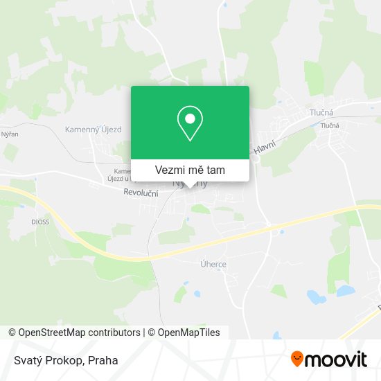 Svatý Prokop mapa
