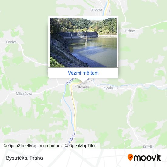 Bystřička mapa