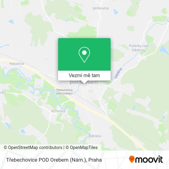 Třebechovice POD Orebem (Nám.) mapa