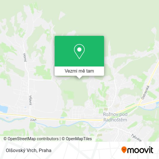 Olšovský Vrch mapa