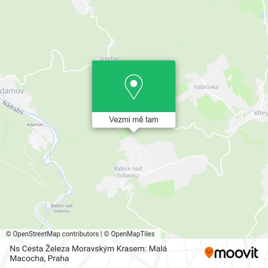 Ns Cesta Železa Moravským Krasem: Malá Macocha mapa