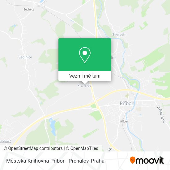 Městská Knihovna Příbor - Prchalov mapa