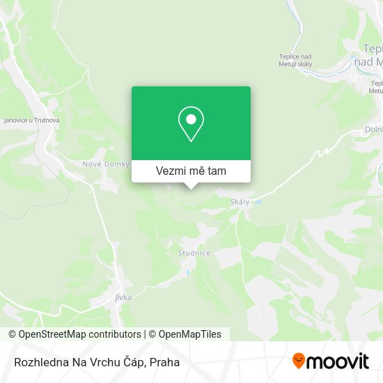 Rozhledna Na Vrchu Čáp mapa