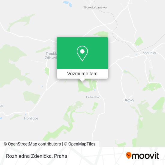 Rozhledna Zdenička mapa
