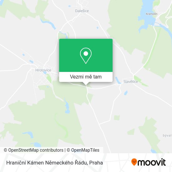 Hraniční Kámen Německého Řádu mapa