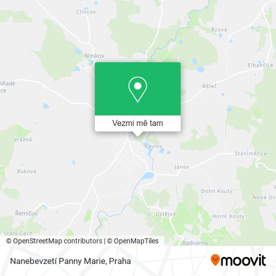 Nanebevzetí Panny Marie mapa