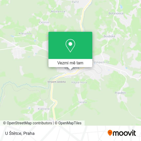 U Štětce mapa