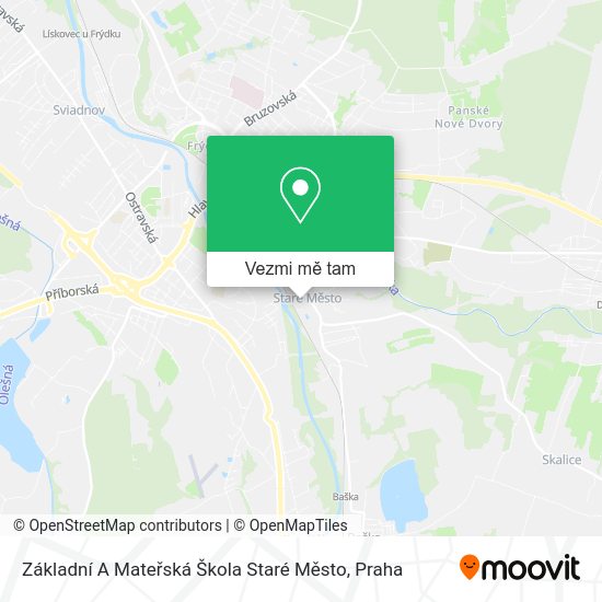 Základní A Mateřská Škola Staré Město mapa