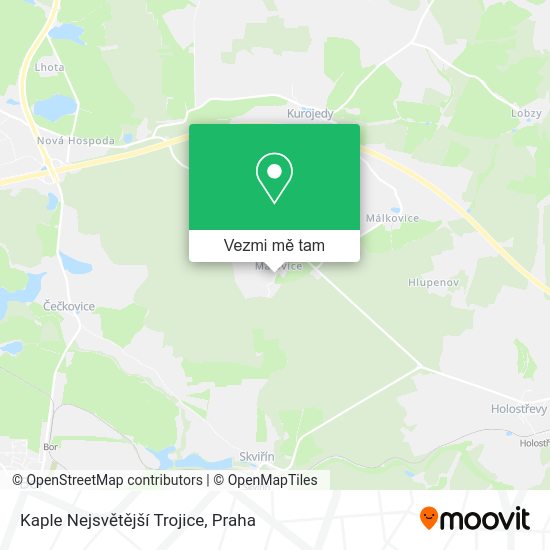 Kaple Nejsvětější Trojice mapa
