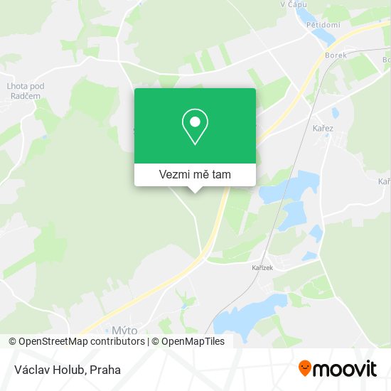 Václav Holub mapa