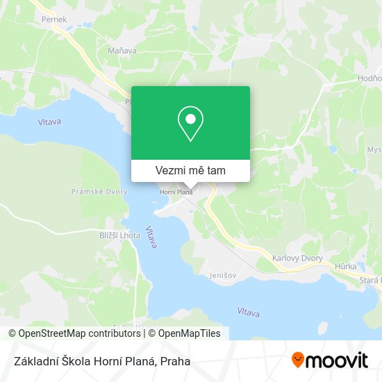 Základní Škola Horní Planá mapa