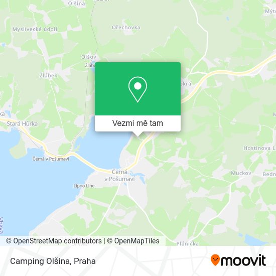 Camping Olšina mapa