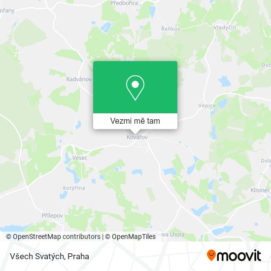 Všech Svatých mapa