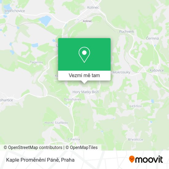Kaple Proměnění Páně mapa