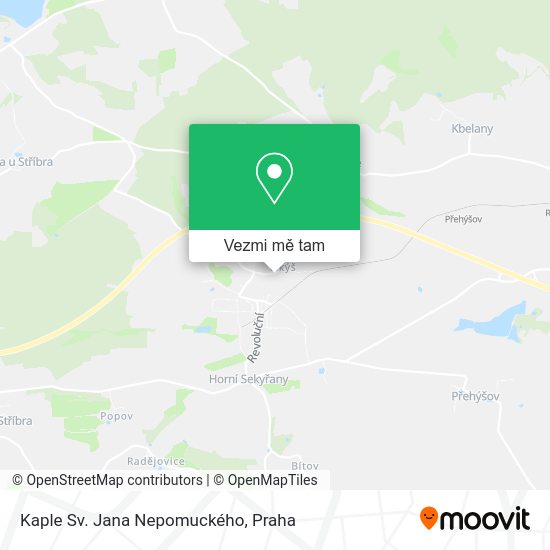 Kaple Sv. Jana Nepomuckého mapa