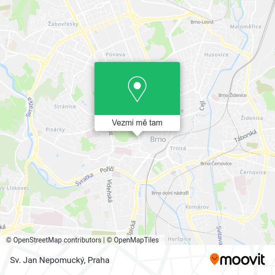 Sv. Jan Nepomucký mapa