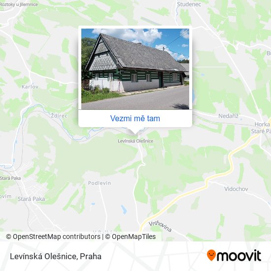Levínská Olešnice mapa