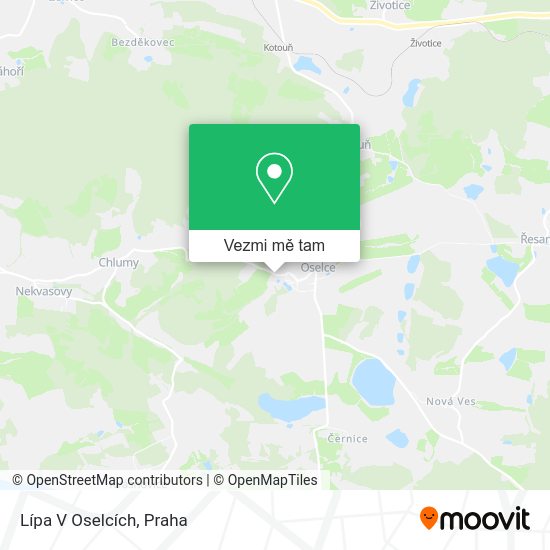 Lípa V Oselcích mapa