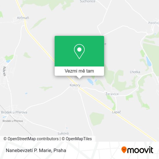 Nanebevzetí P. Marie mapa