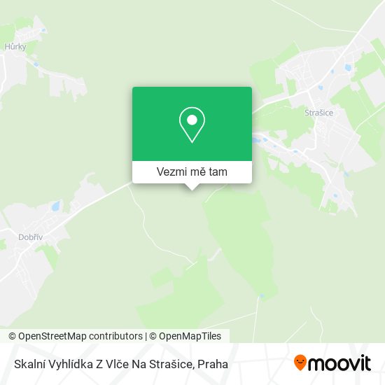 Skalní Vyhlídka Z Vlče Na Strašice mapa