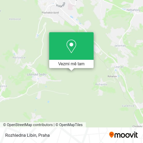 Rozhledna Libín mapa