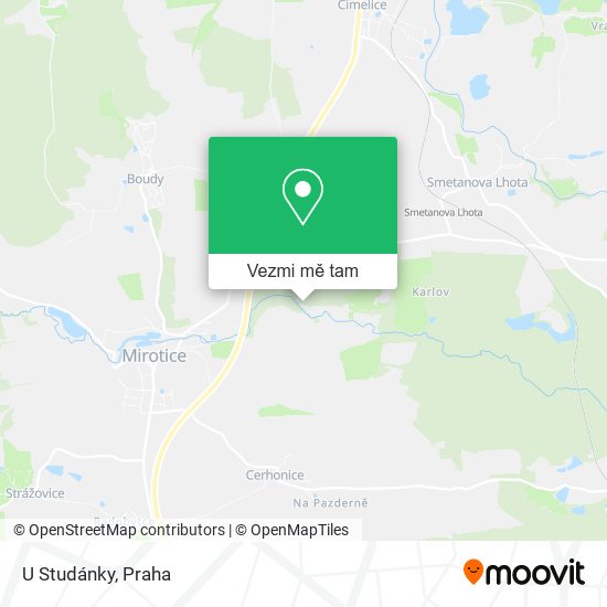 U Studánky mapa