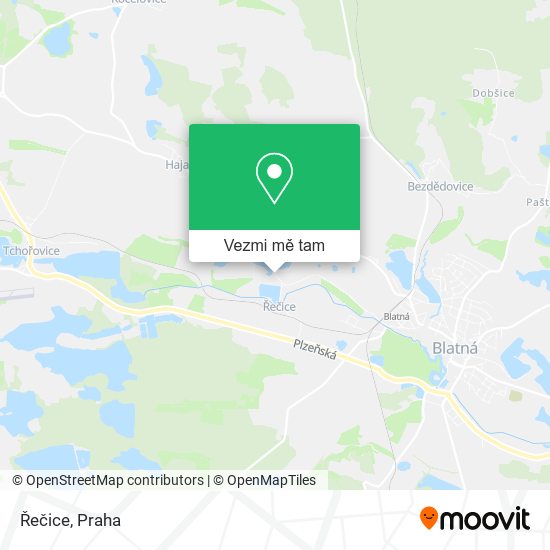 Řečice mapa