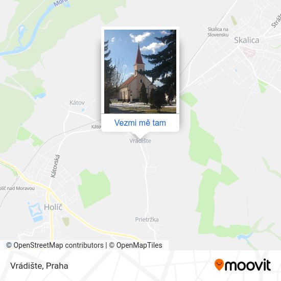 Vrádište mapa