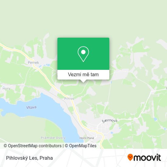 Pihlovský Les mapa