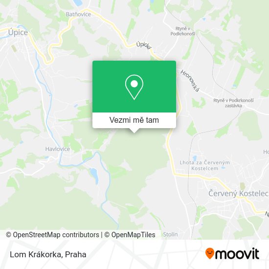 Lom Krákorka mapa