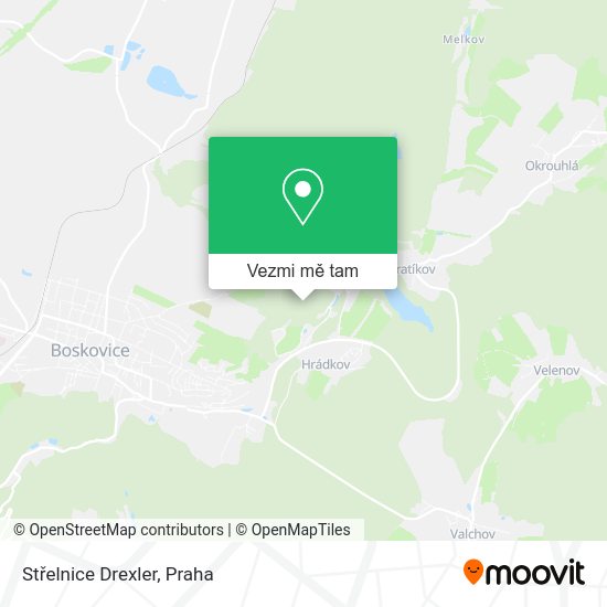 Střelnice Drexler mapa