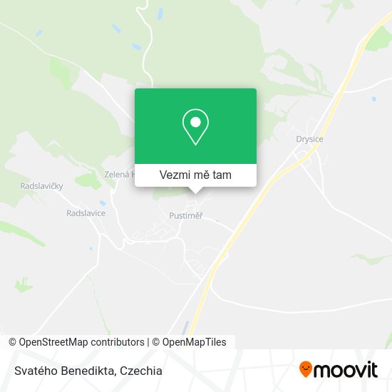 Svatého Benedikta mapa