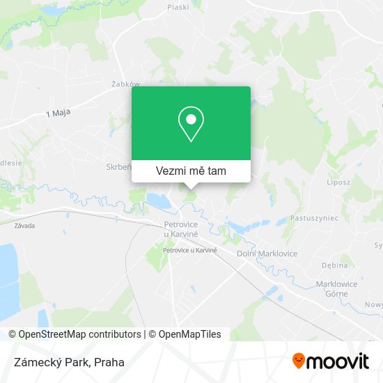 Zámecký Park mapa