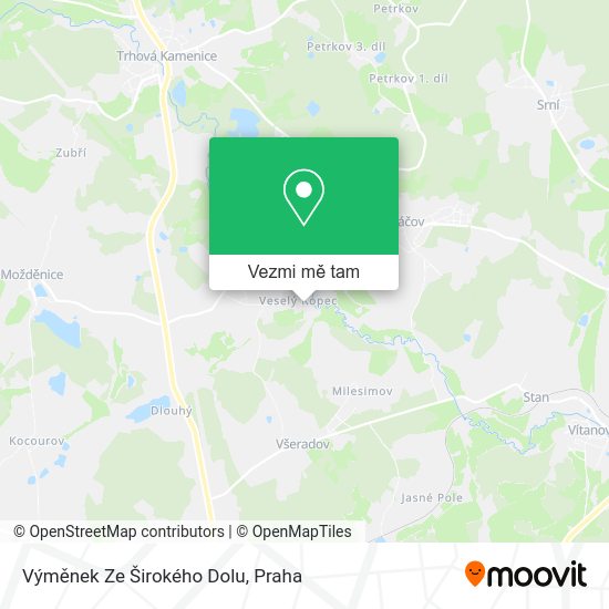 Výměnek Ze Širokého Dolu mapa