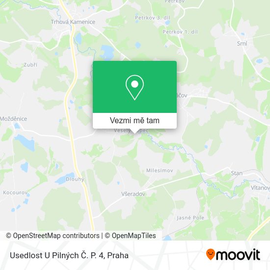 Usedlost U Pilných Č. P. 4 mapa